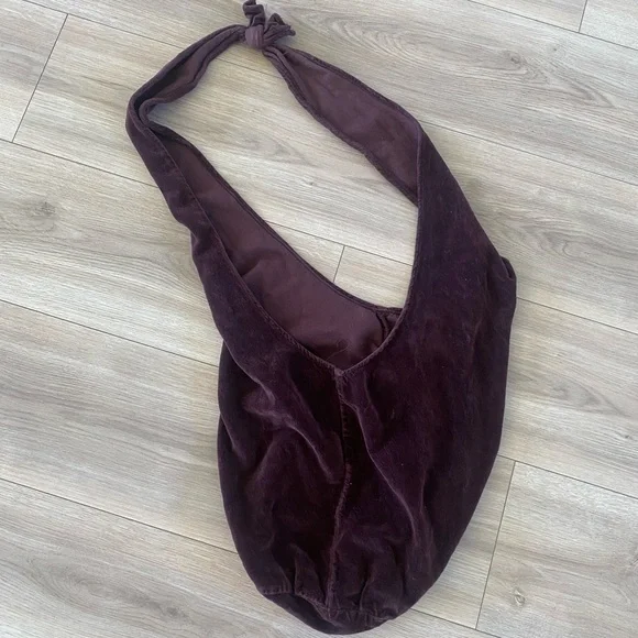 Vintage CP SHADES Brown Velvet Hobo Shoulder Bag - Picture 2 of 5